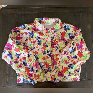 Floral Women's Cropped Emily Wonder Jacket